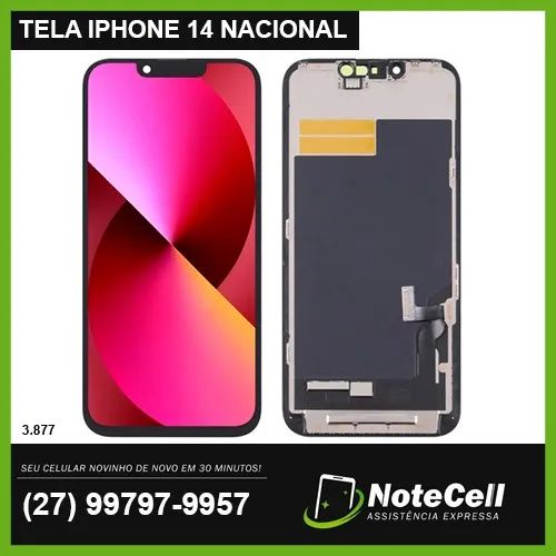 TELA / DISPLAY P/ IPHONE 14 OLED ORIGINAL NACIONAL *PRECISA TROCAR O EPROM*