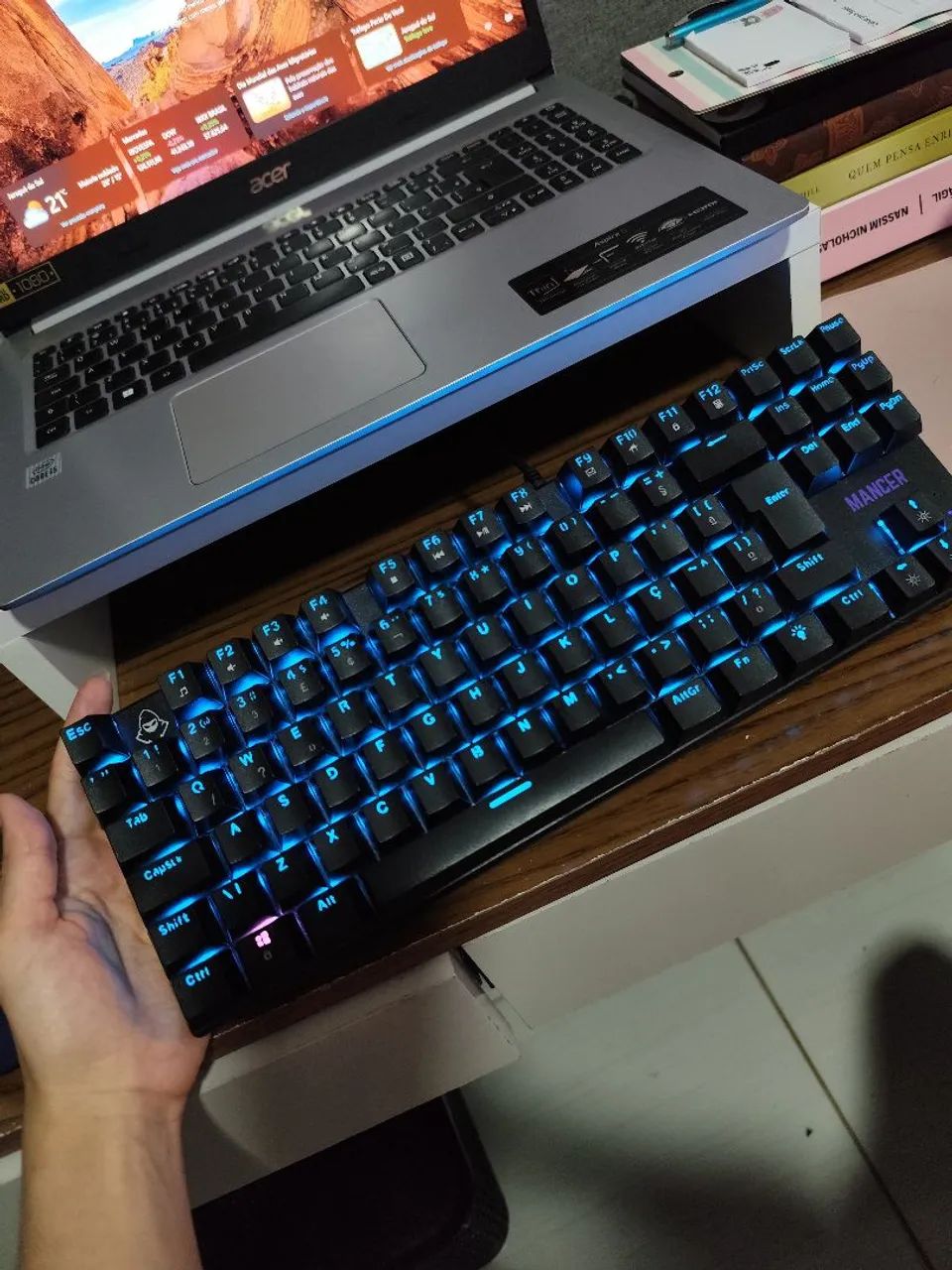 Teclado Mecânico Mancer Ghoul MK2 RGB - GHM2 - Huano Vermelho - Foto 2