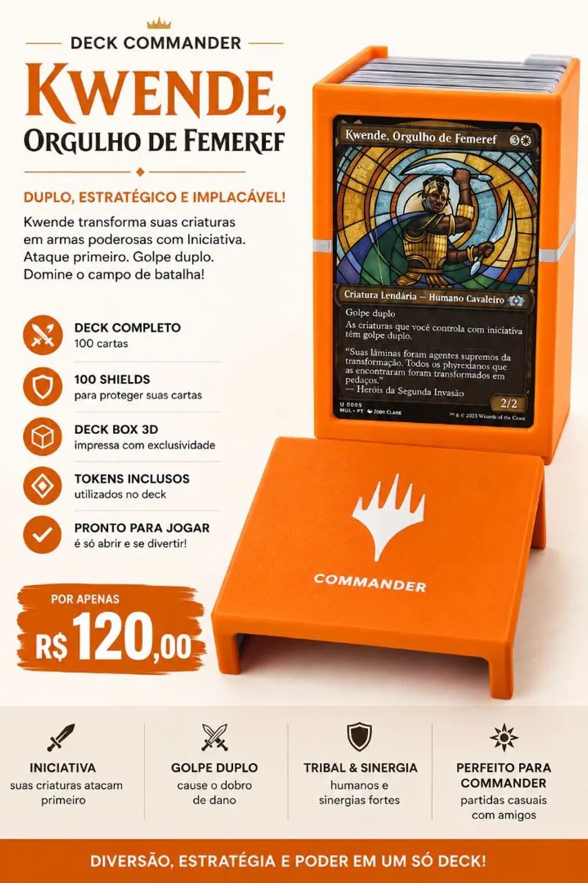 Deck Commander p/ Iniciantes Kwende  | Magic The Gathering
