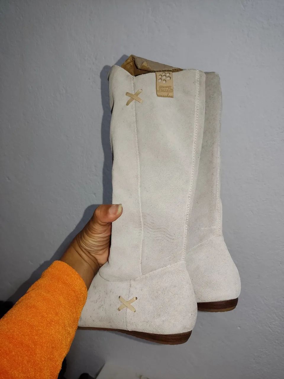 Bota de couro feminino  - Foto 3