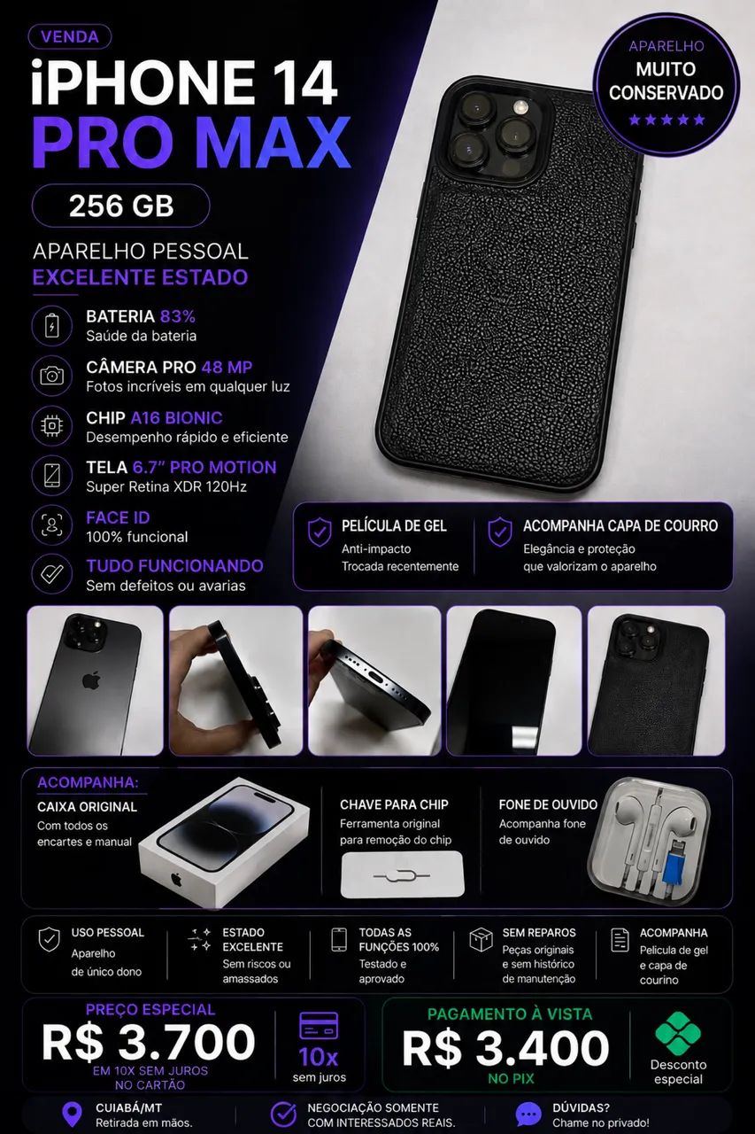 iPhone 14 Pro Max 256 GB - Excelente estado