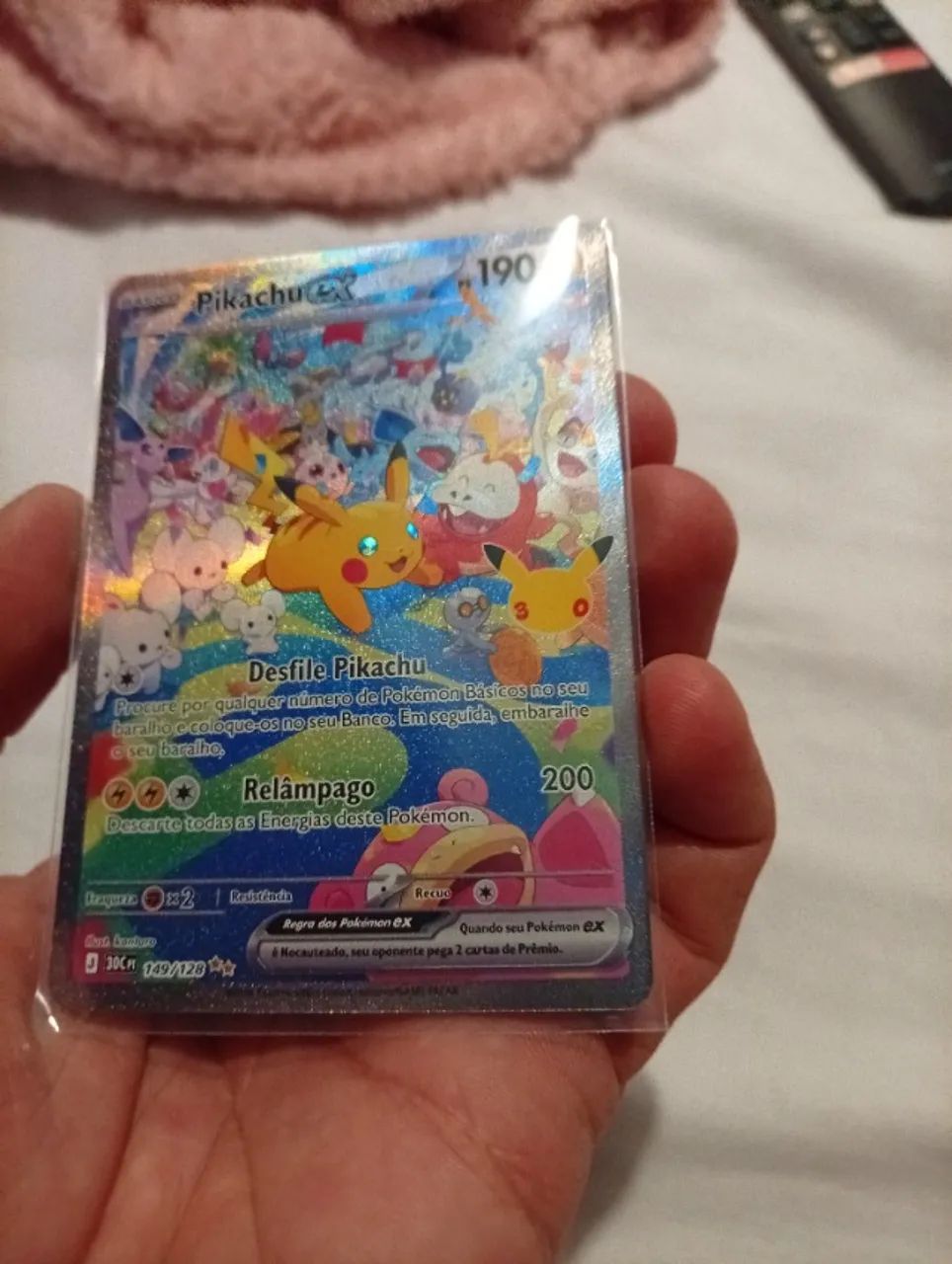 Pikachu ex 149/128 pokémon 30 anos