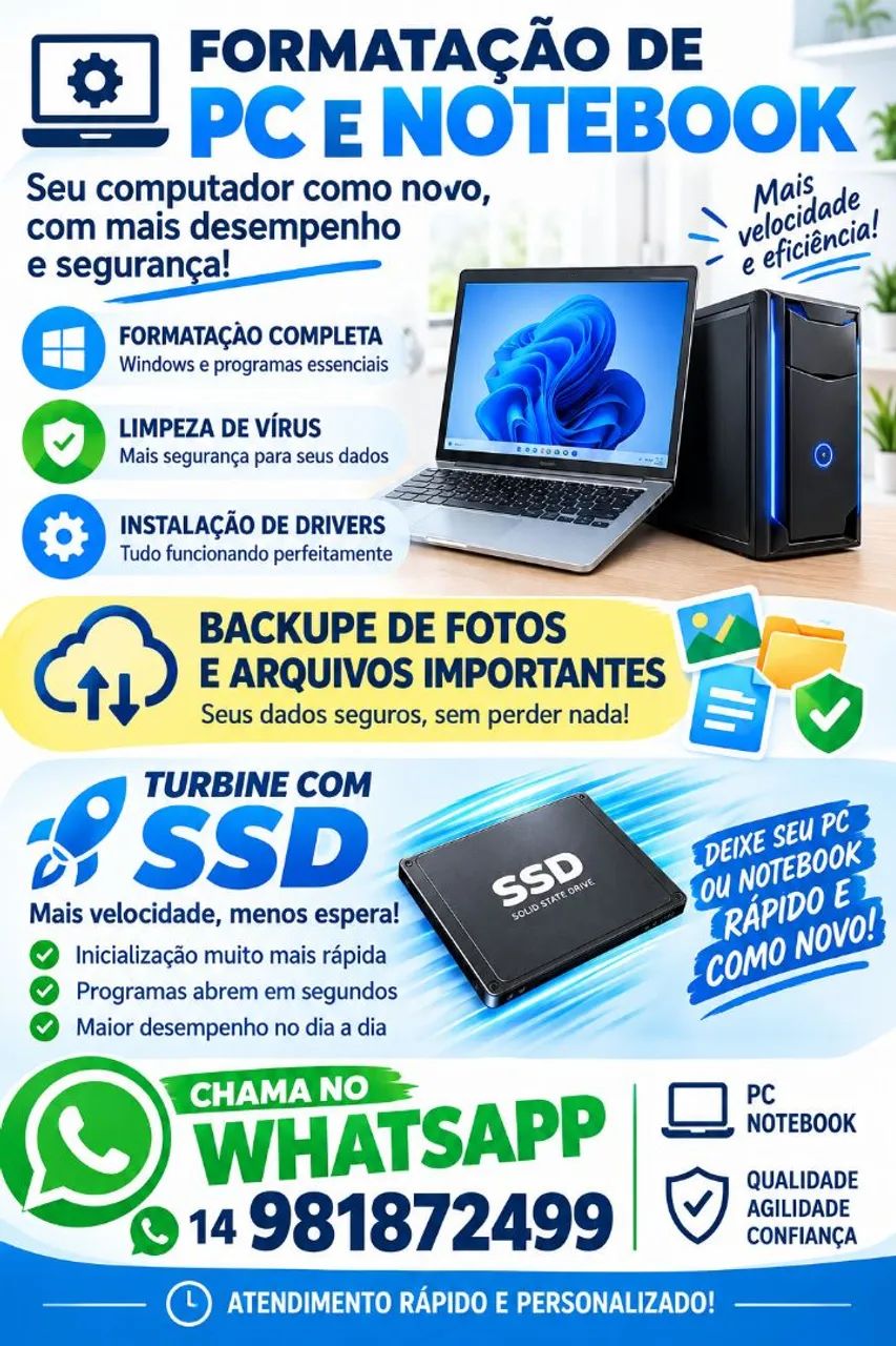 Promoção: R$ 80 - Formatação de Notebooks e PCs  - Foto 2