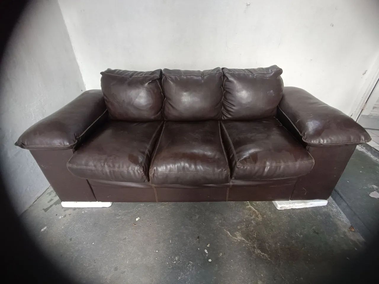 3-Seater Synthetic Leather Sofa419421009698498562