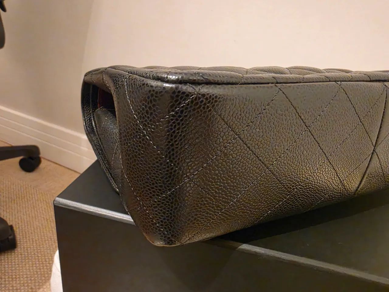 Bolsa Chanel Double Flap Caviar - original e impecavel - Foto 4