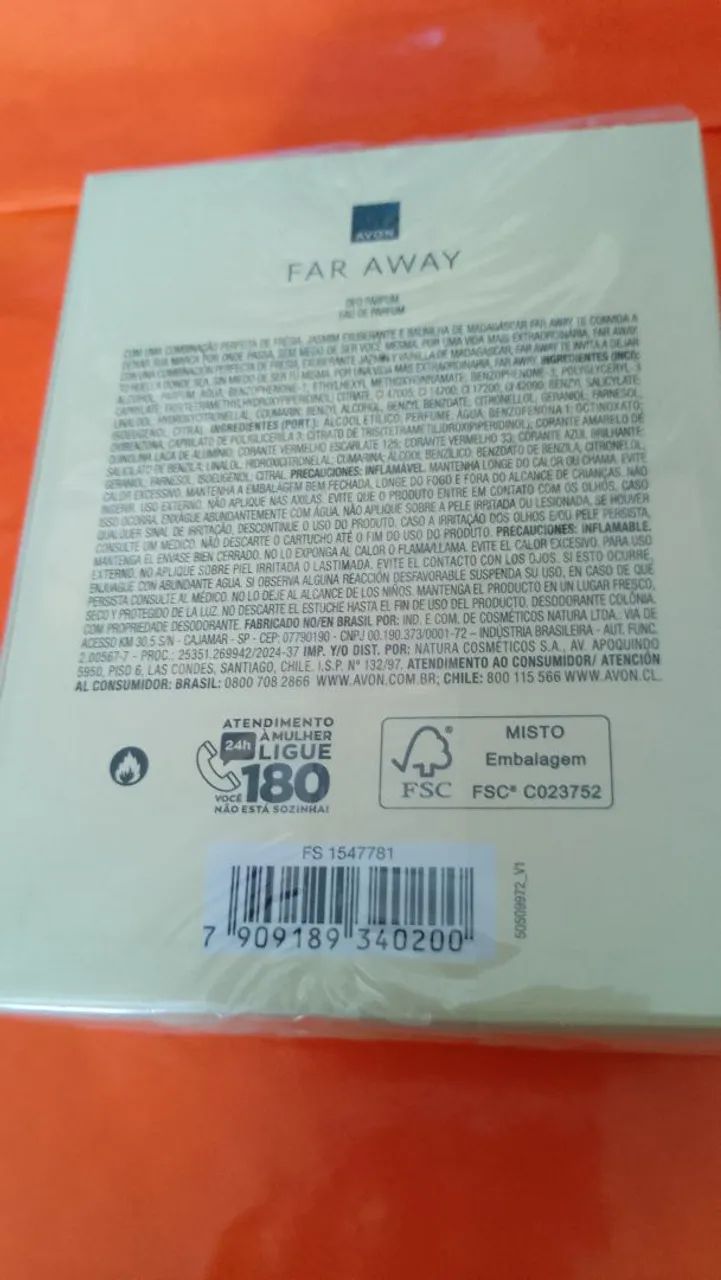 FAR AWAY AVON  50 ML LACRADO R$ 99,99 - Foto 2