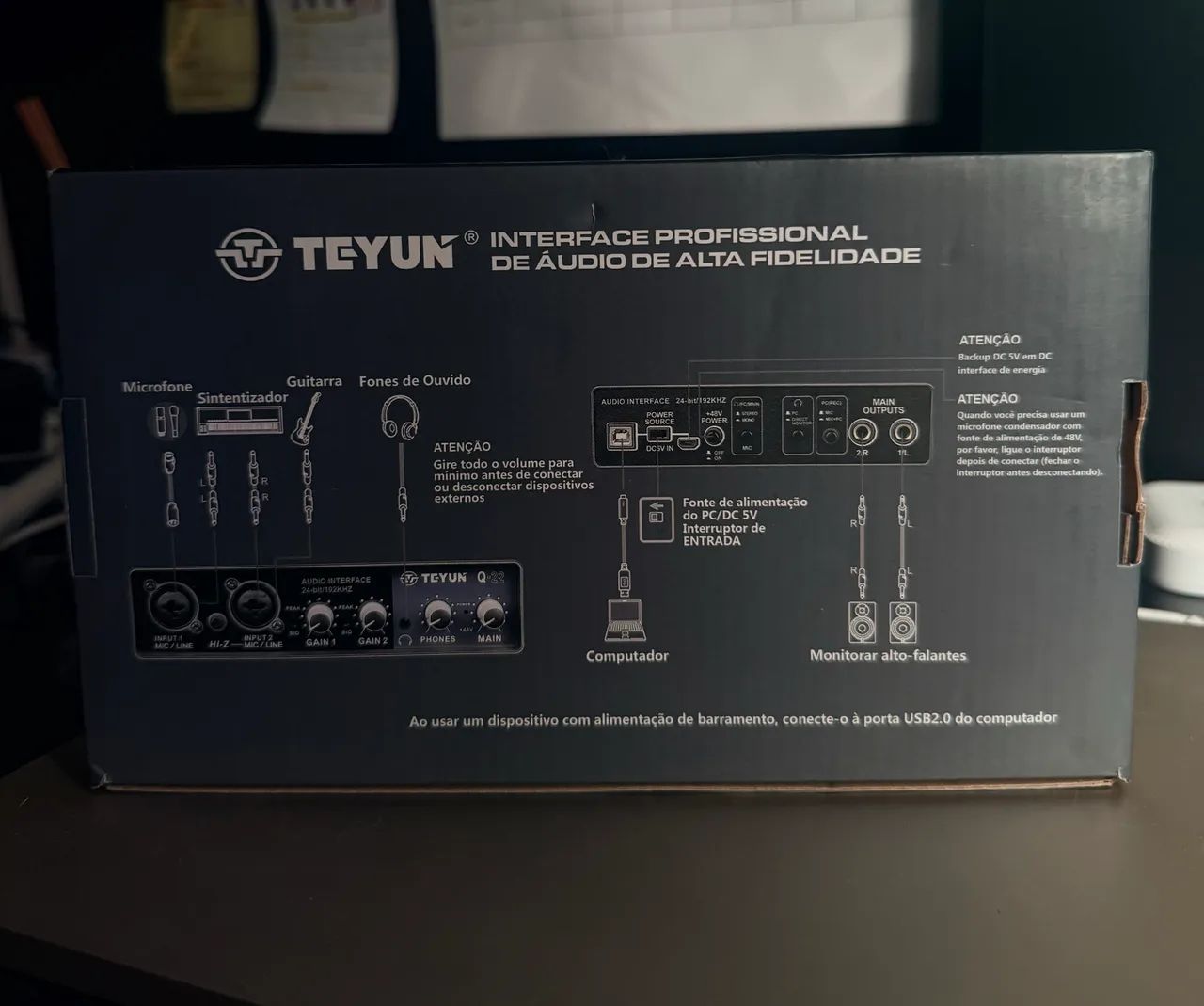 Interface de Áudio TEYUN Q-22 ? NOVA ? 24-bit/192 kHz - Foto 2