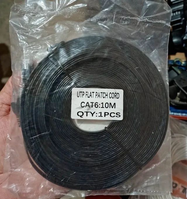 Cabo Fino De Rede Internet Cat 6a 10 Gbps Rj45 Lan 20 Metros - Foto 5