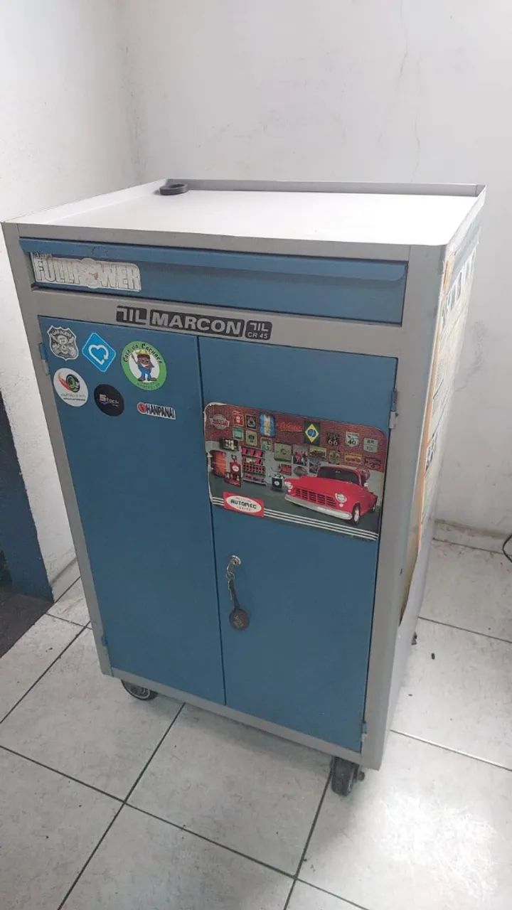 Rack Móvel para Computador com Gaveta Porta Teclado Marca MARCON