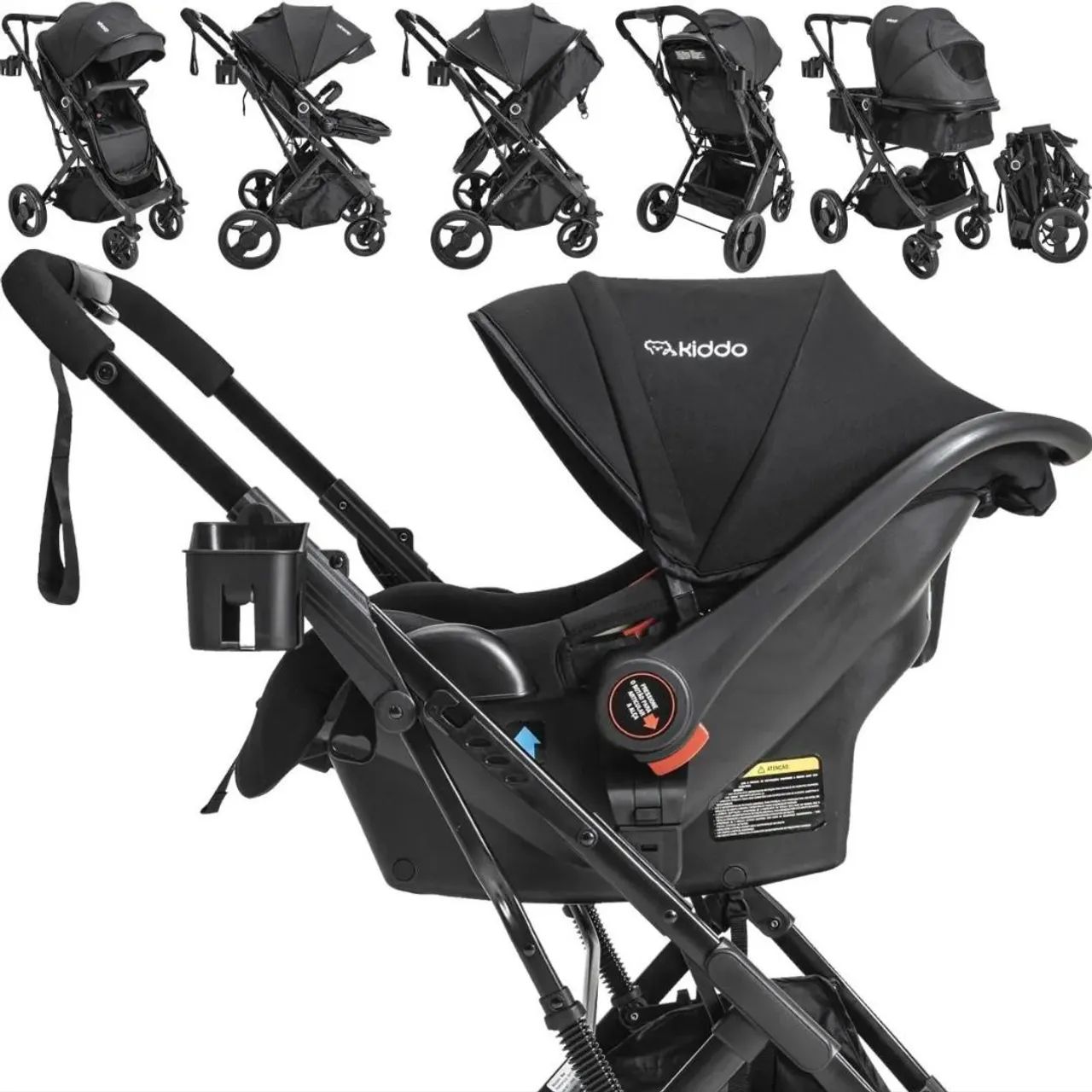 Carrinho de bebe kiddo vox + bebe conforto 
