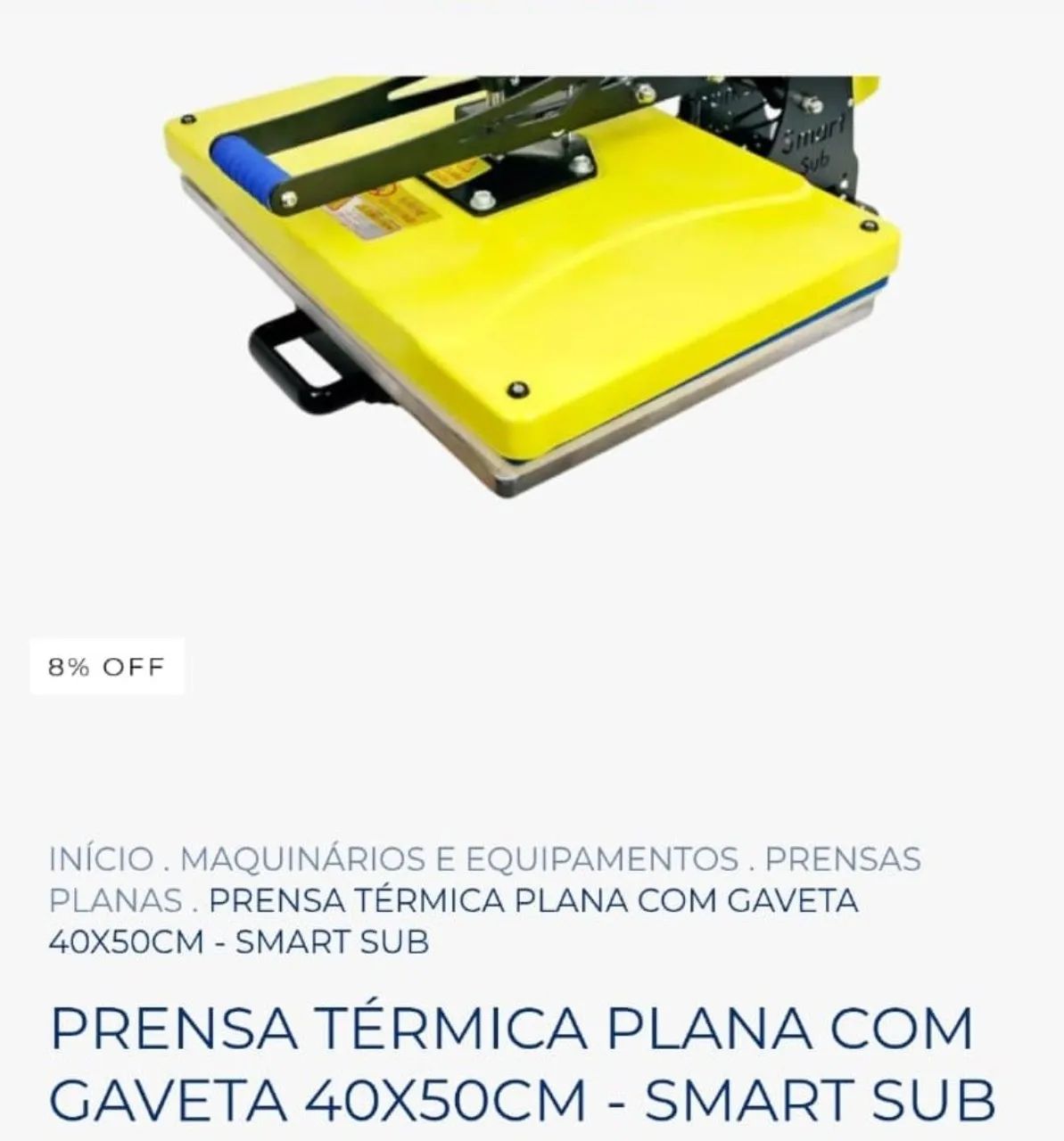 Prensa térmica plana 50x40