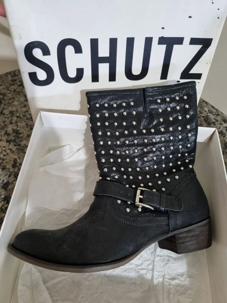 Bota Biker couro Schutz nº39