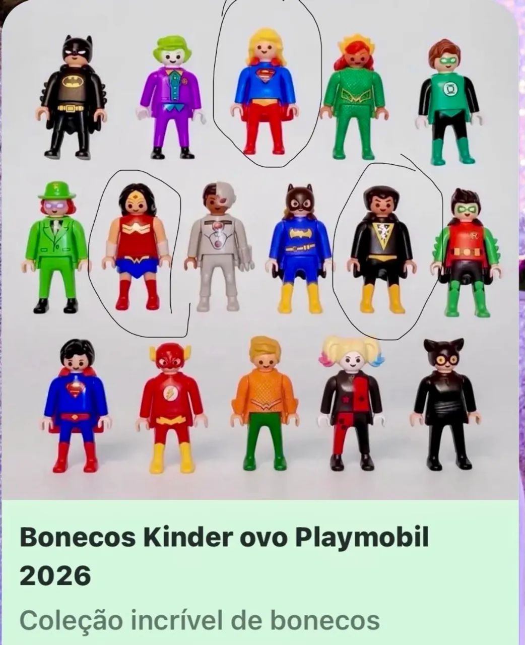 Bonecos kinder Playmobil