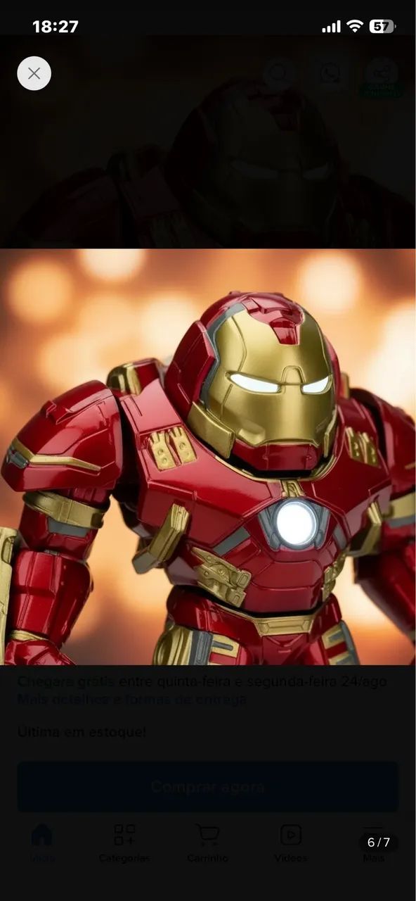 Homem de Ferro Die cast Metal DTC - Foto 3