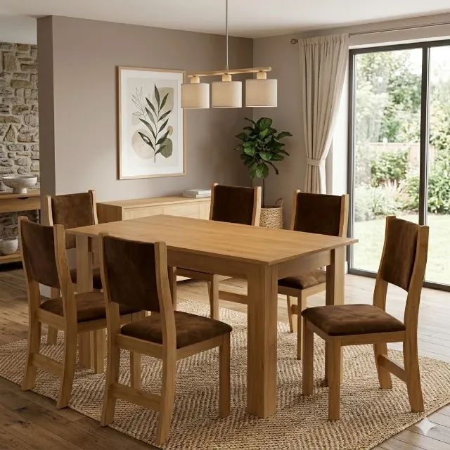 Mesa de jantar com 6 lugares em estoque 