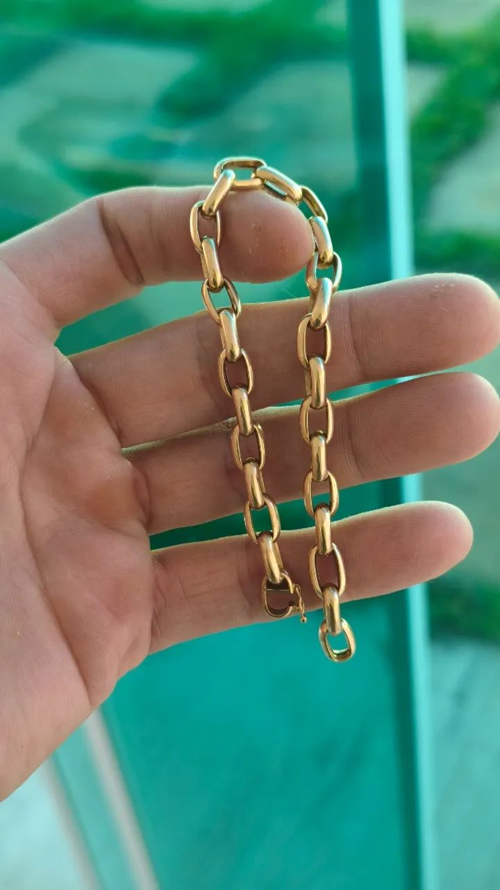 Corrente e pulseira de ouro 18k  - Foto 3