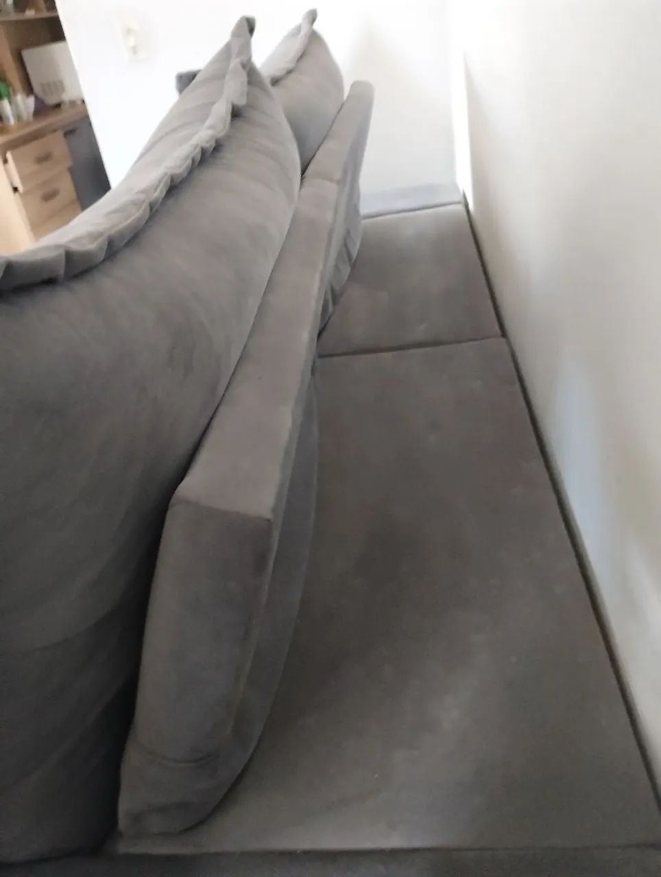 Sofá-cama retrátil, tecido Suede, 6 inclinações - Foto 3