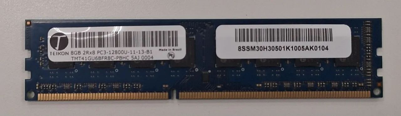 Memória DDR3 8GB 2Rx8 PC3 12800