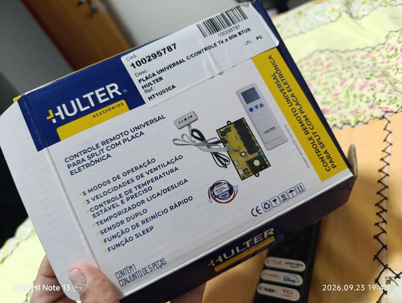 Placa Universal para Ar Split Hulter ? Nova, lacrada, nunca usada!