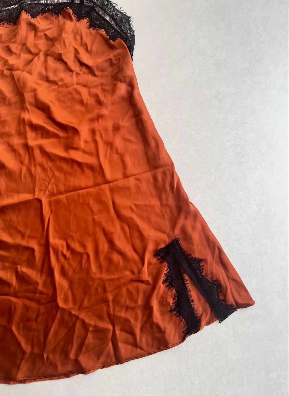 Camisola Jogê  cobre e renda preta / P - Foto 5