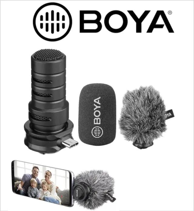 Microfone Boya By-dm100 Usb C Preto