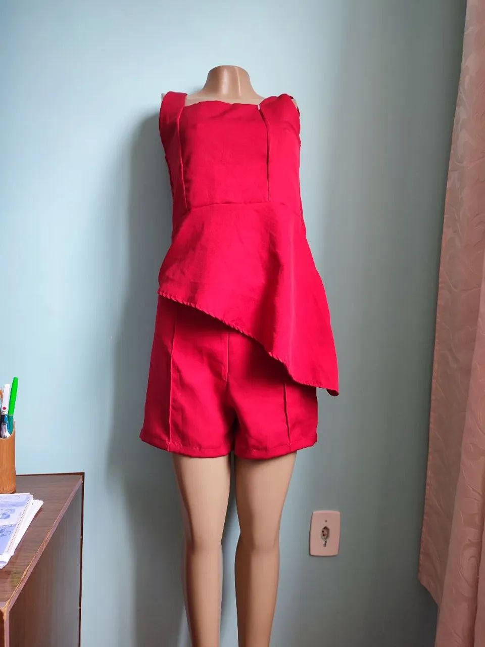 Conjunto feminino alfaiataria vermelho  - Foto 2