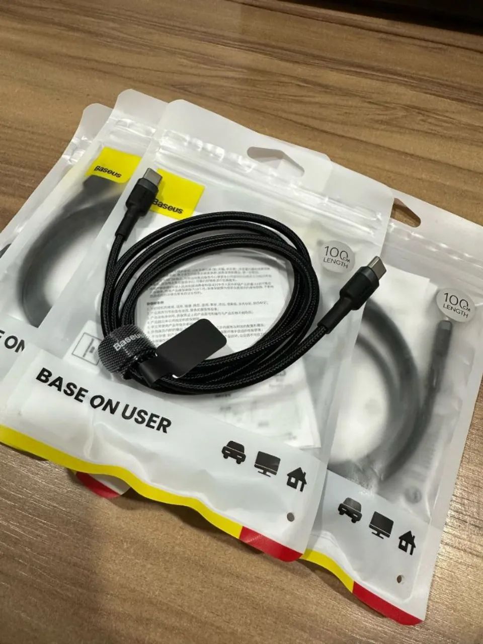 Cabo USB C P/ USB C Baseus Estilo Corda (Original e Lacrado)