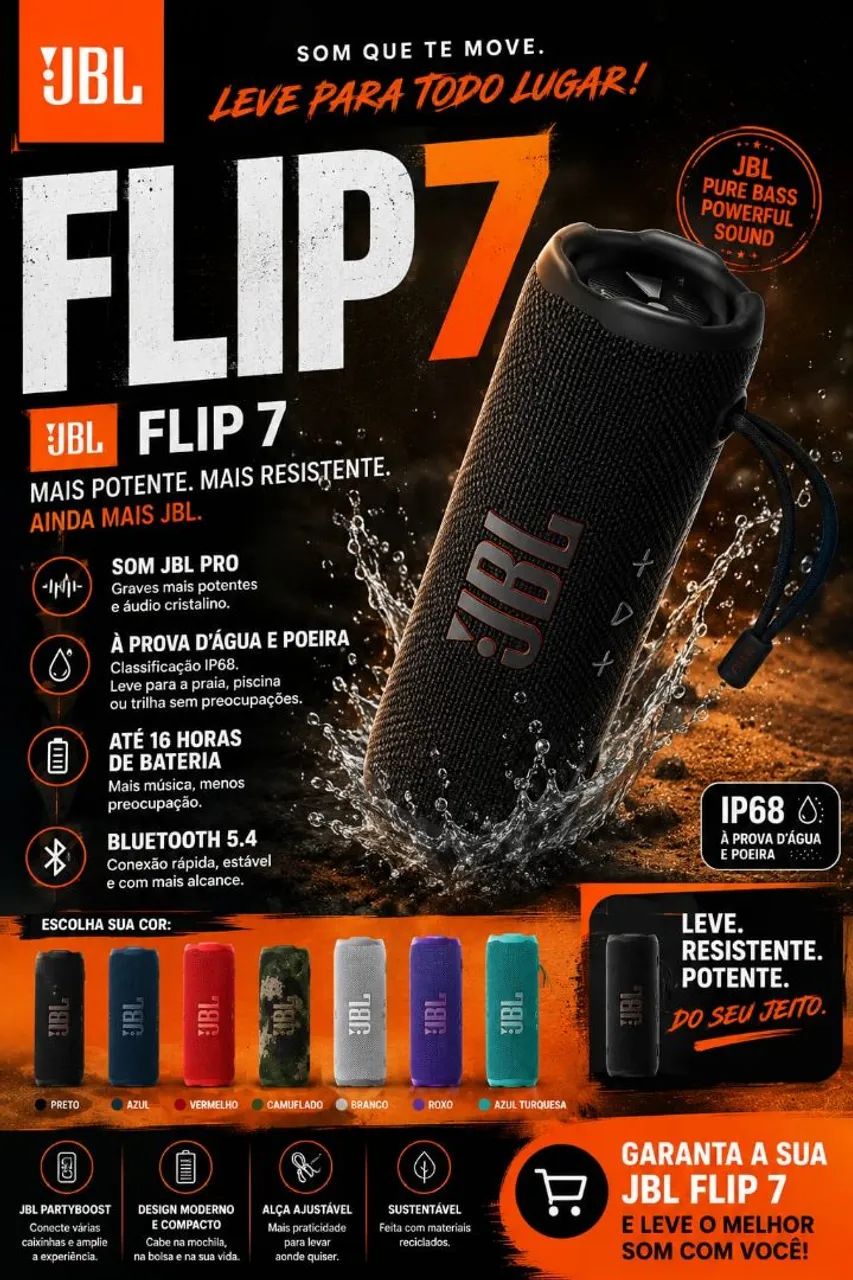 Caixa de Som JBL Flip 7 - Foto 2