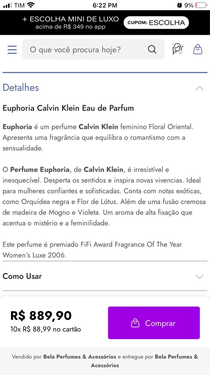 Perfume Calvin Klein 100 ml  - Foto 5