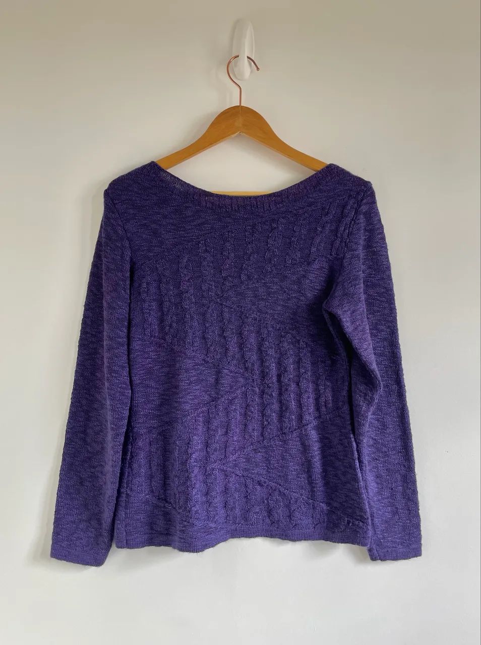 Blusa tricô tiveste P / M roxa  - Foto 3