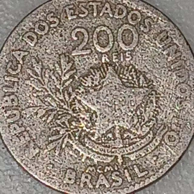 MOEDA ANTIGA 200 REIS 1902 - Foto 2