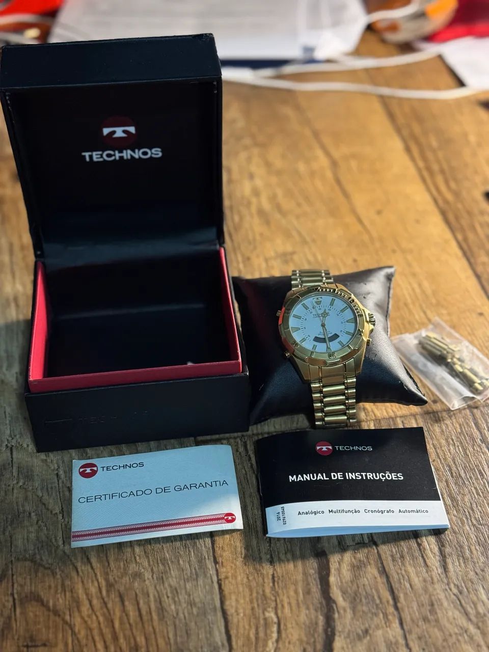 Technos Skydiver 30 Anos - Edição Comemorativa - Dourado - Completo - Foto 3