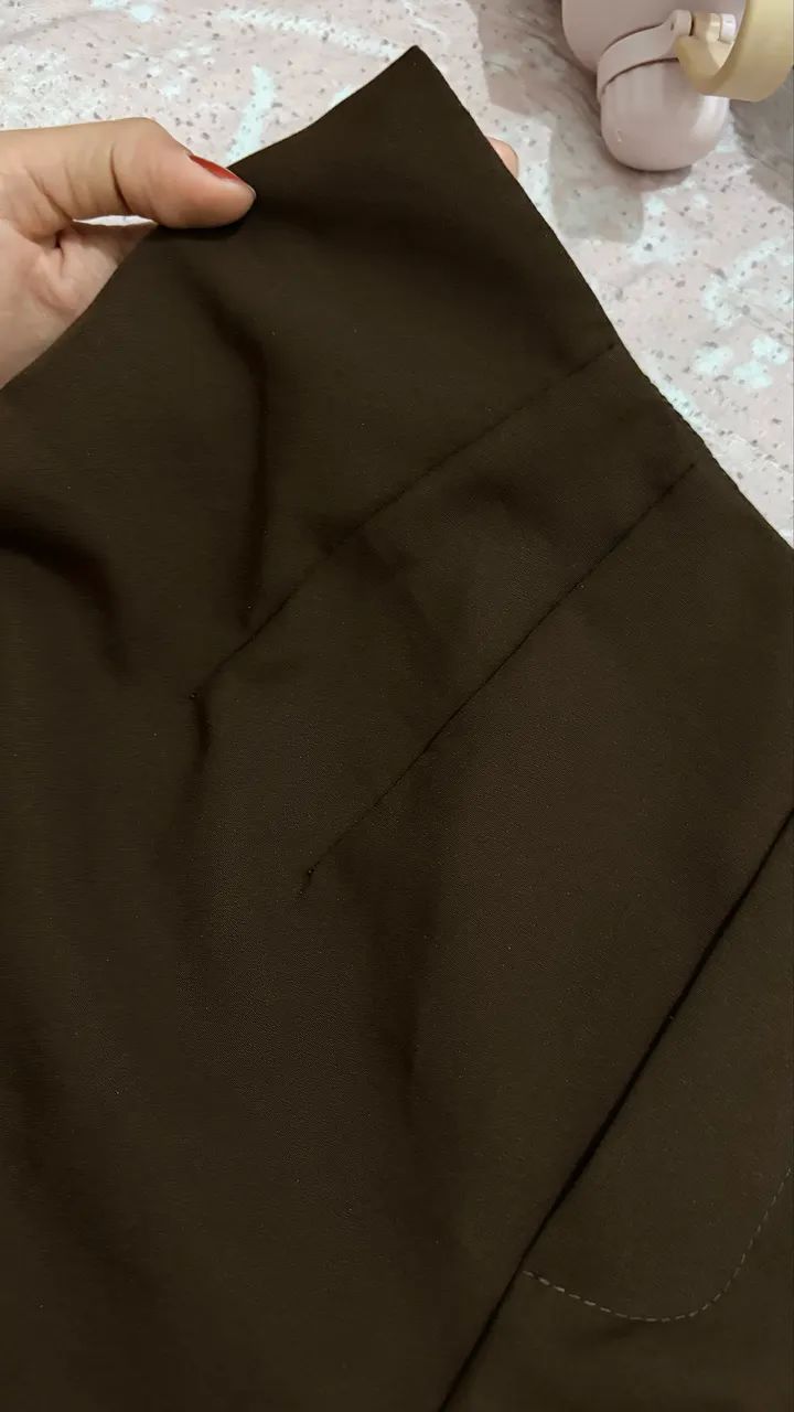 Short de alfaiataria marrom - Foto 2