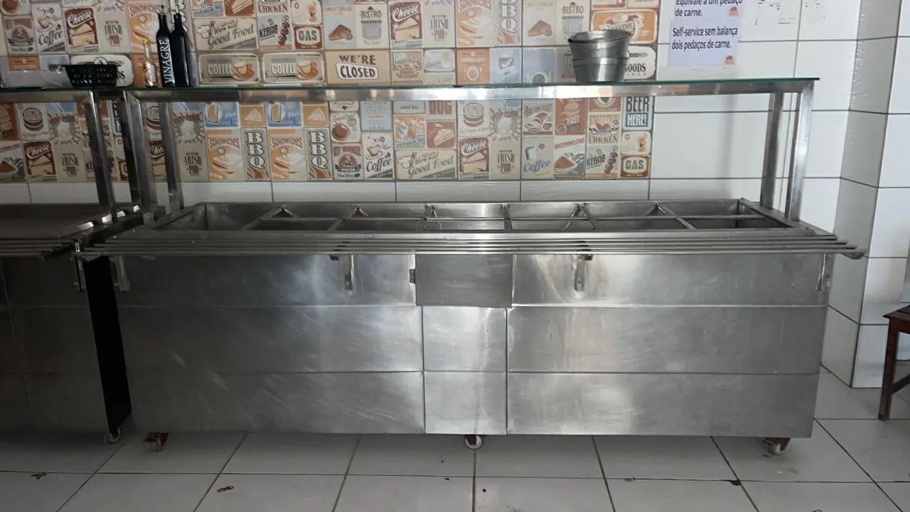 Self-service buffer quente 14 Cubas toda de inox  - Foto 2