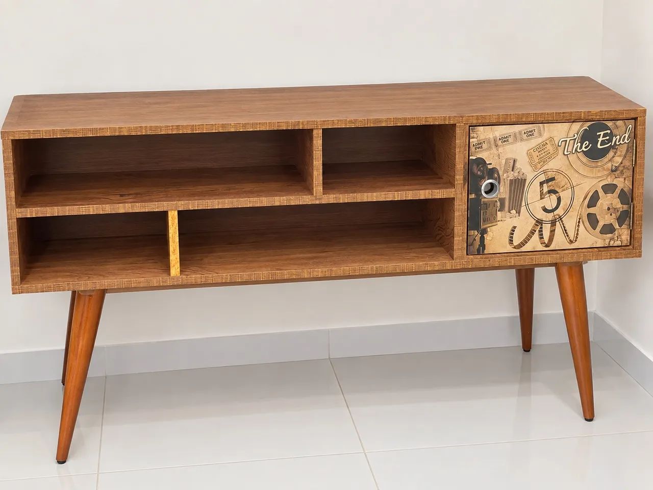 Rack estilo retrô/mid-century, lindo e super charmoso!
