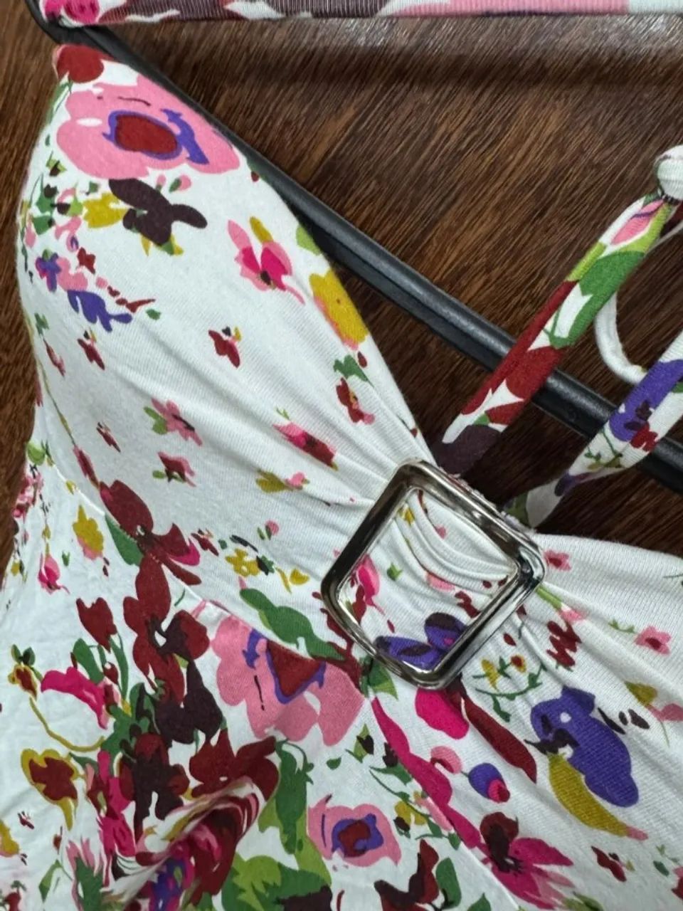 body feminino floral branco - Foto 2