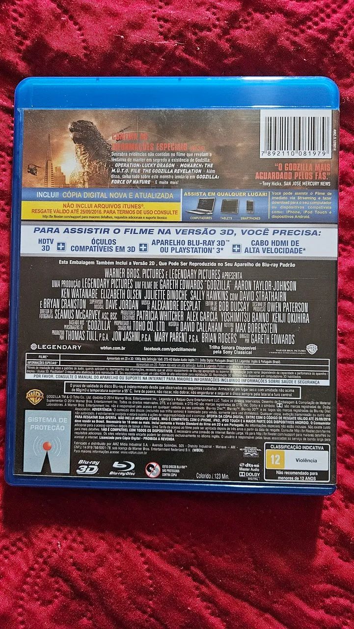 Bluray 3D Godzilla - Foto 4