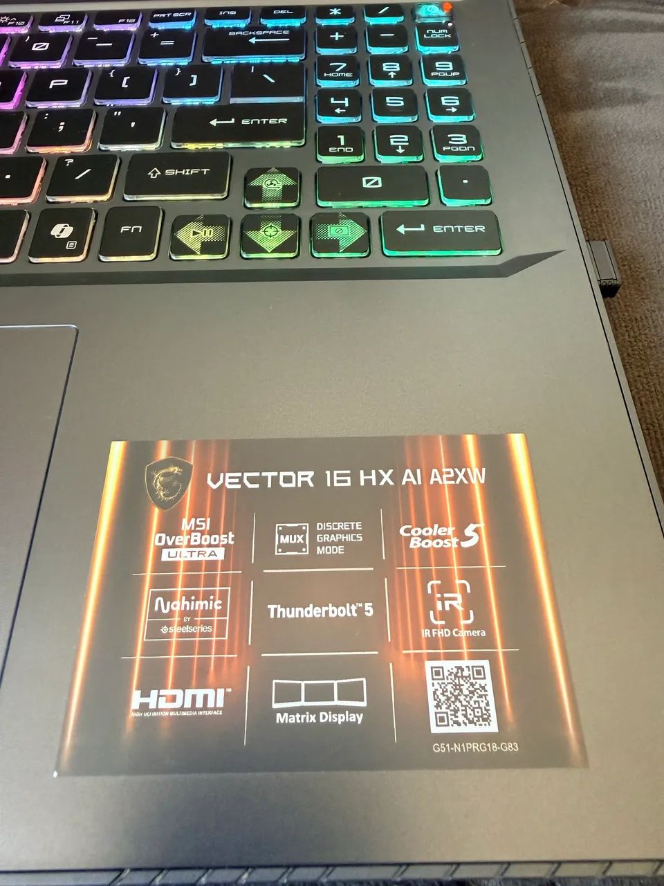 NOTEBOOK MSI VECTOR ULTRA 7 + 5070Ti  - Foto 3