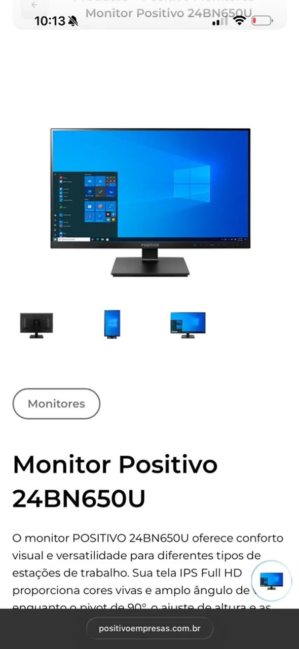  2 Monitores Positivo 24BN650U 23,8 polegadas - Foto 4