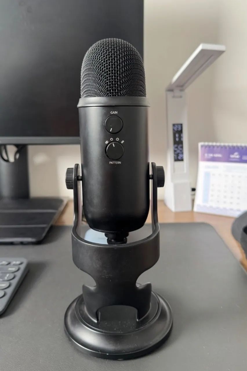 Microfone Blue Yeti Preto - Excelente Estado - Foto 4