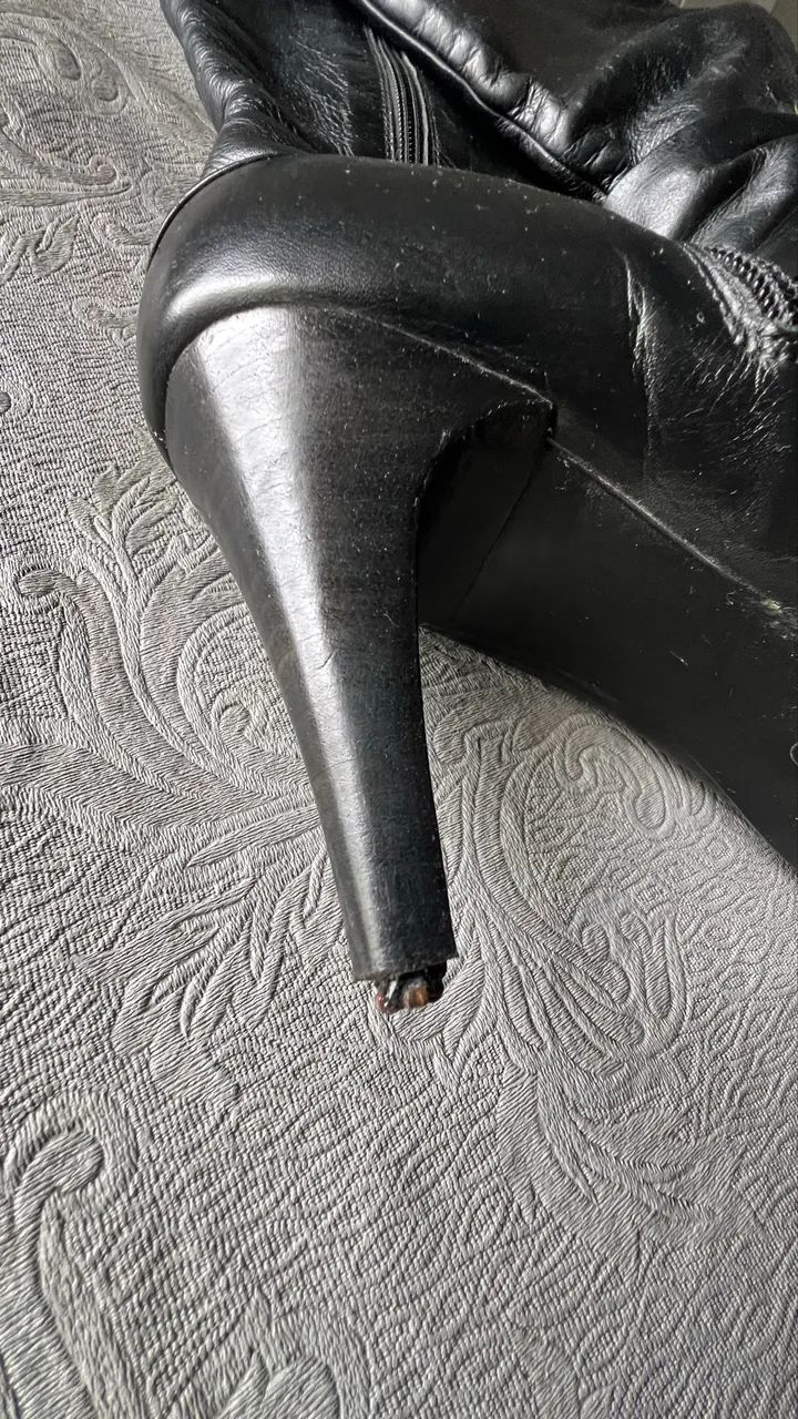 Bota cano longo couro legítimo  - Foto 5
