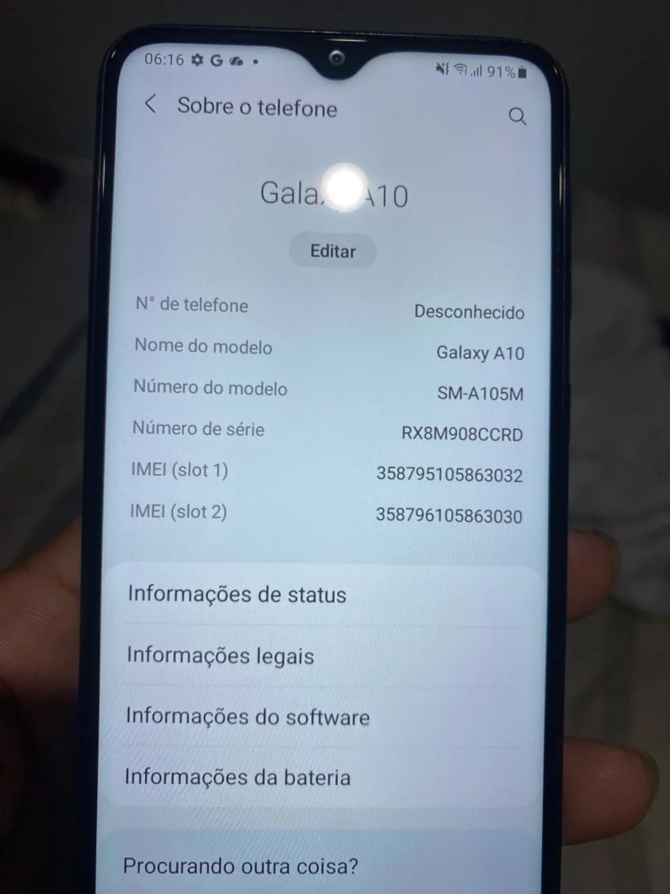 Celular Samsung A10