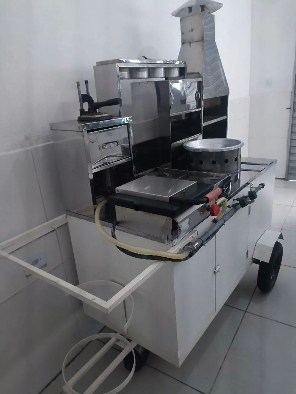 Carrinho de cachorro quente, churrasqueira e batata frita etc... - Foto 5