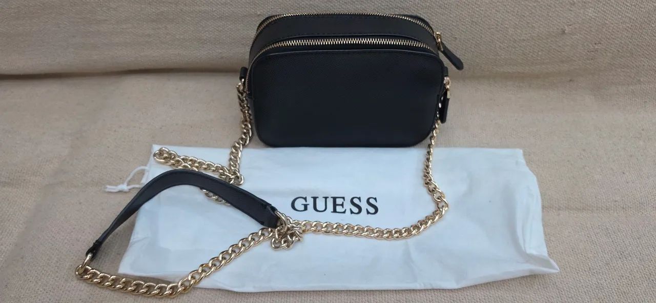 Bolsa Guess Original Preta Impecável  - Foto 3