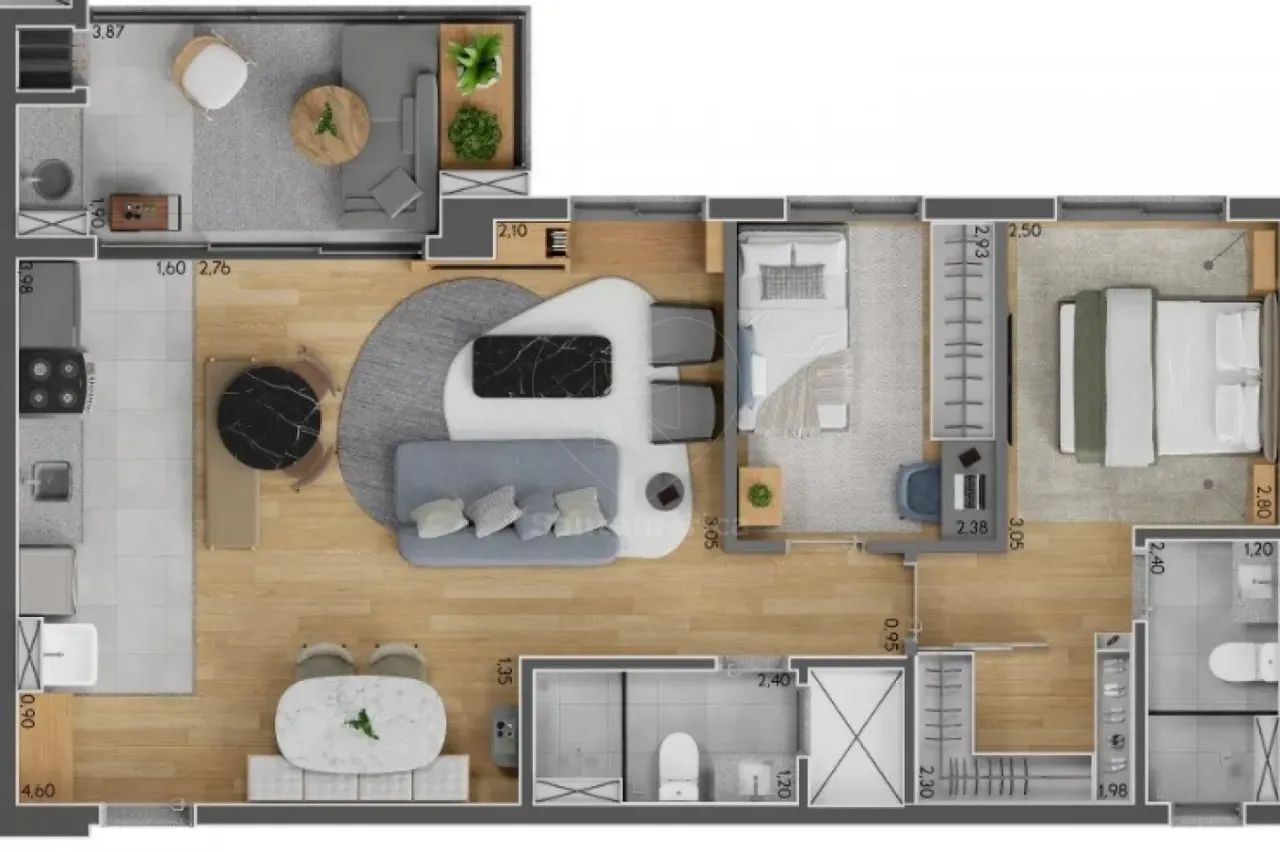 Apartamento à venda com 2 quartos no Edifício Auguri, na Gleba Palhano - Foto 2