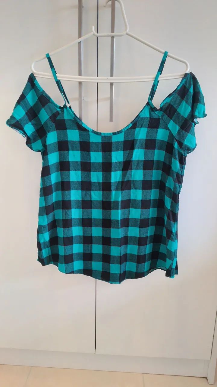 DUAS BLUSAS XADREZ CAIPIRA M - Foto 3
