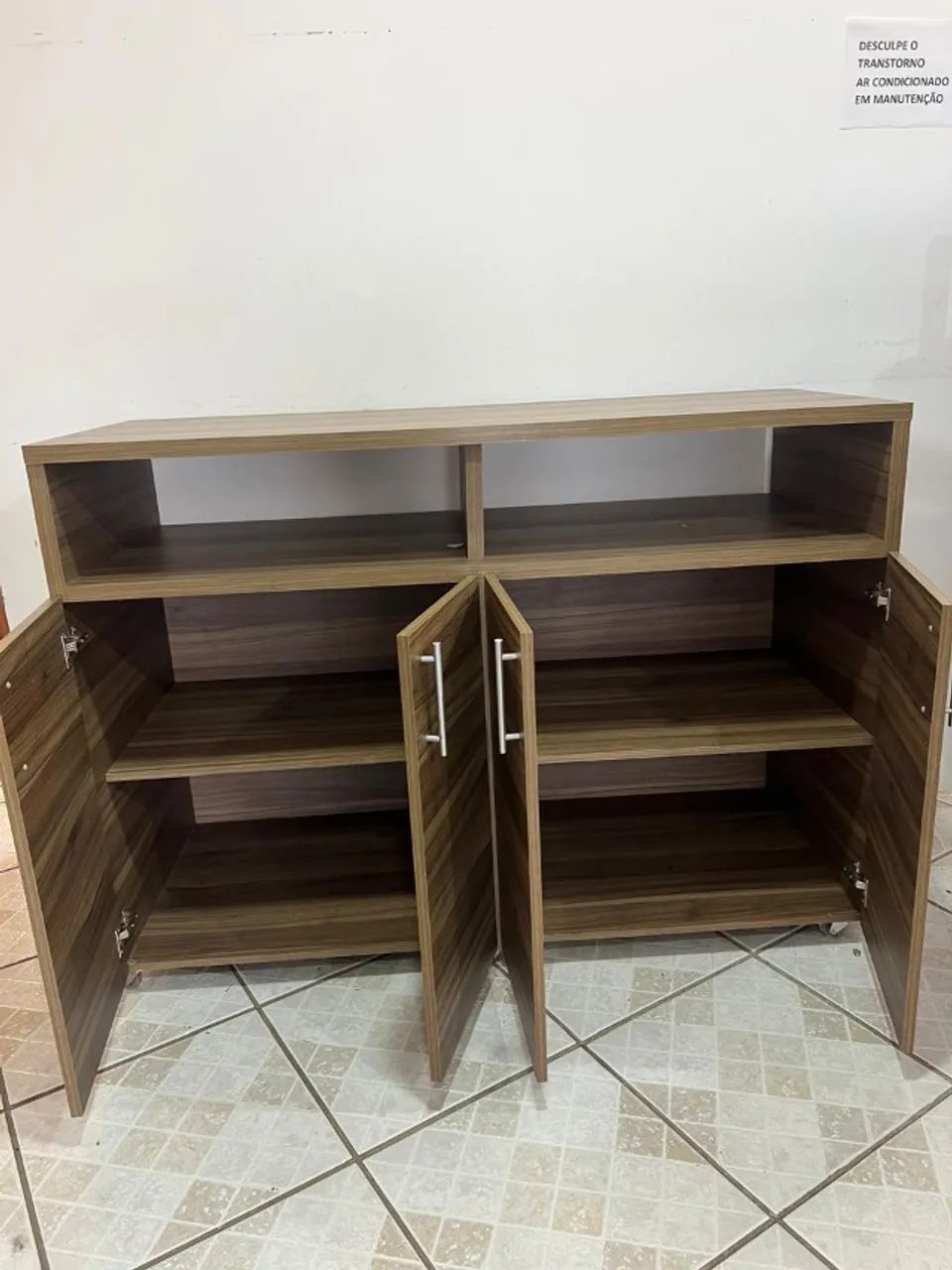 Balcão / Armário em MDF com Portas e Prateleiras - 1,50m - Foto 2