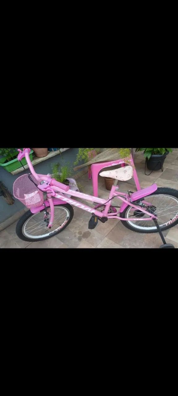 Bicicleta aro 20 infantil rosa - Foto 3