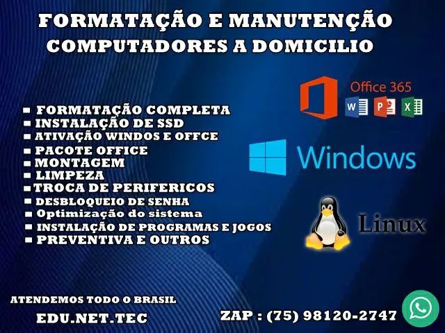 Formataçao-TECNICO DE INFORMATICA -(DOMICILIO)