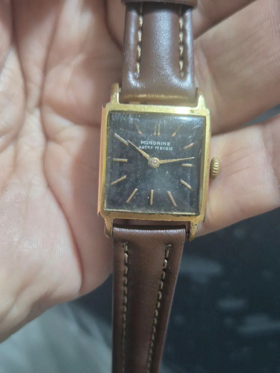 Relógio MONDAINE MECÂNICO ANCRE 17 RUBIS   -   FUNCIONANDO - Foto 5